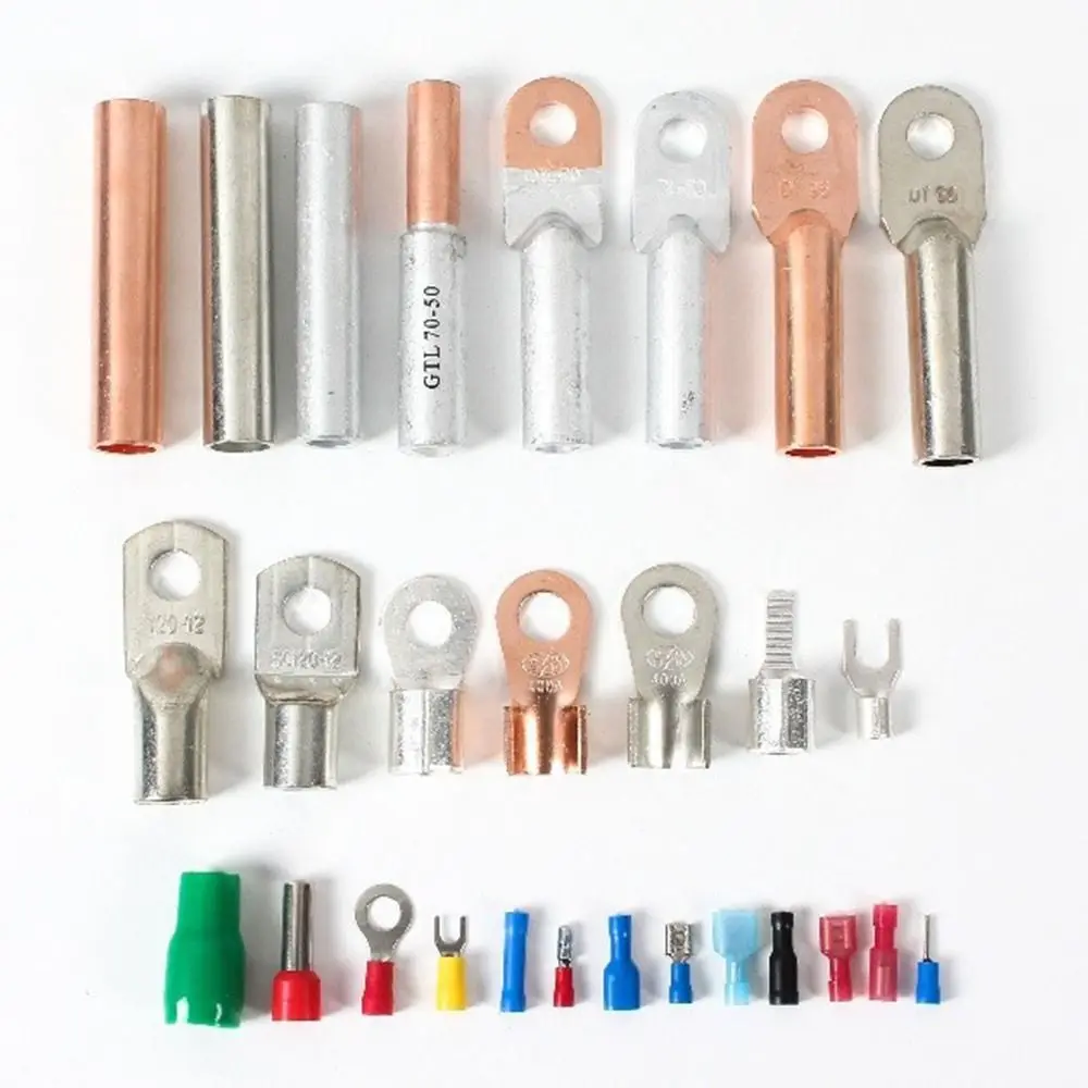 10Pcs 16-35mm2 6mm 8mm 10mm Cable Connector Kit SC Type Wire Nose Terminal Crimp SC16-6 SC25-6 SC35-6 Bolt Hole Tinned Lugs Ring