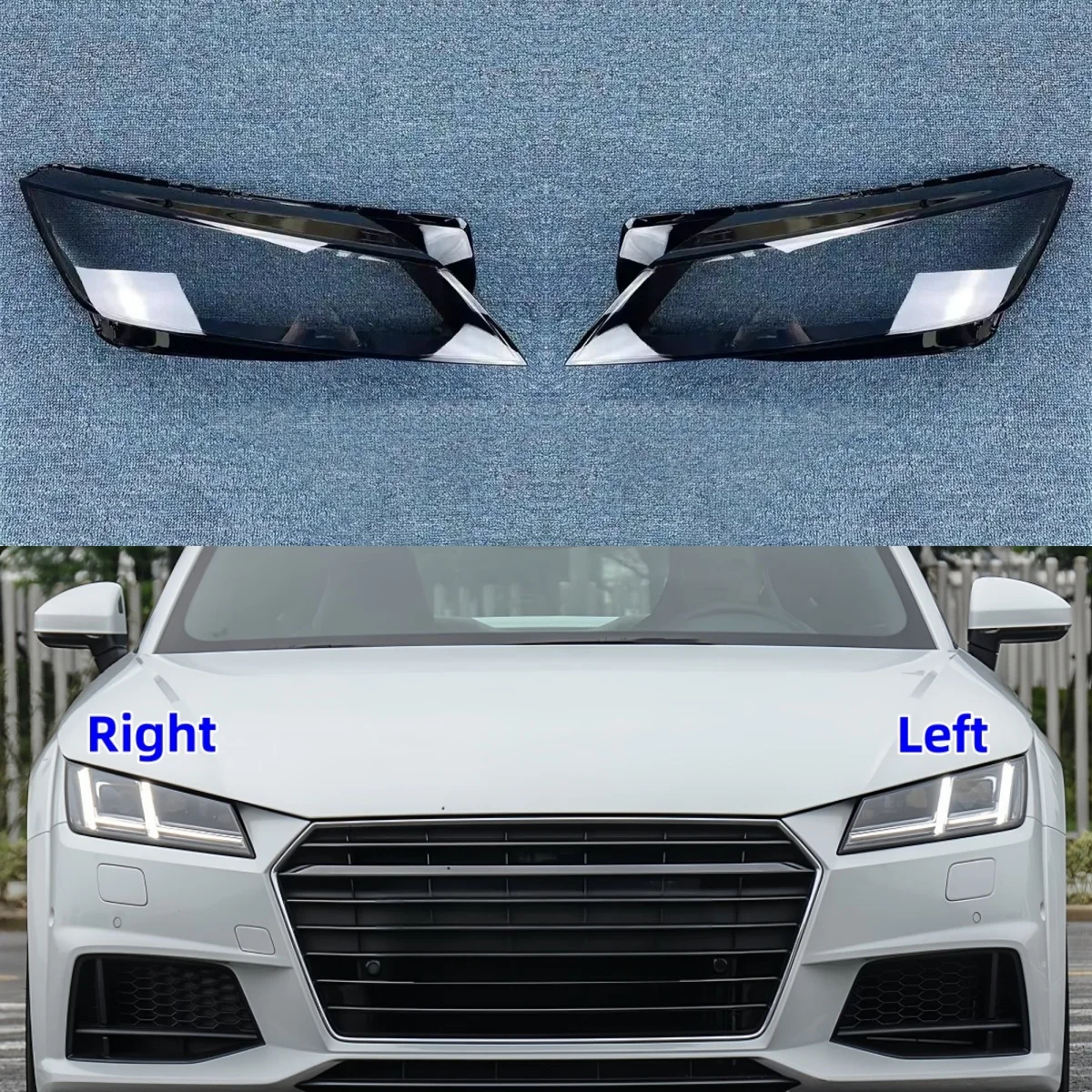 

Для Audi TT 2015 2016 2017 2018 2019 Прозрачный Абажур для передних фар