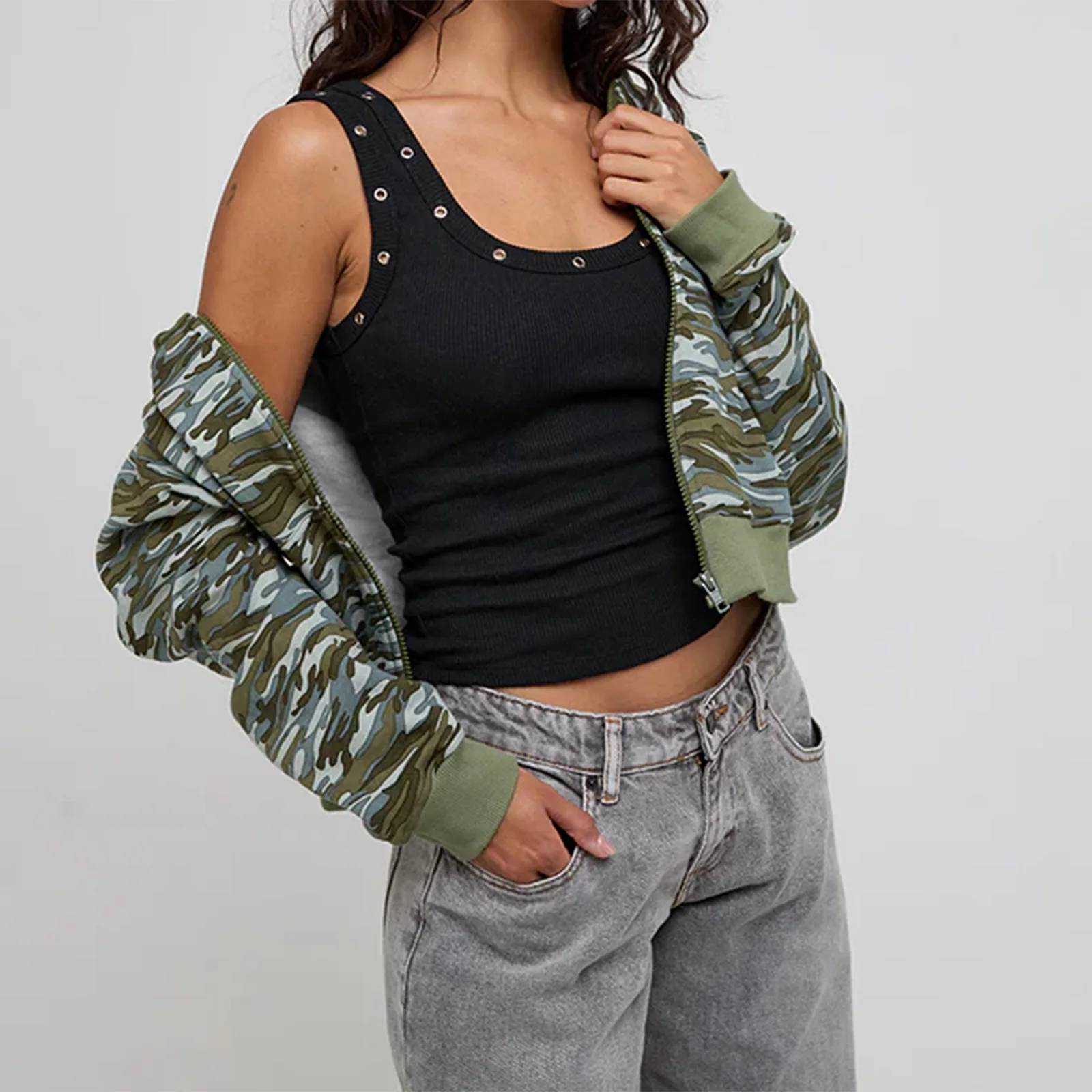 New Fashion Women Tank Tops Sleeveless Tops U Neck Eyelets Solid Slim Fit Summer Streetwear Hot Sale S-XL