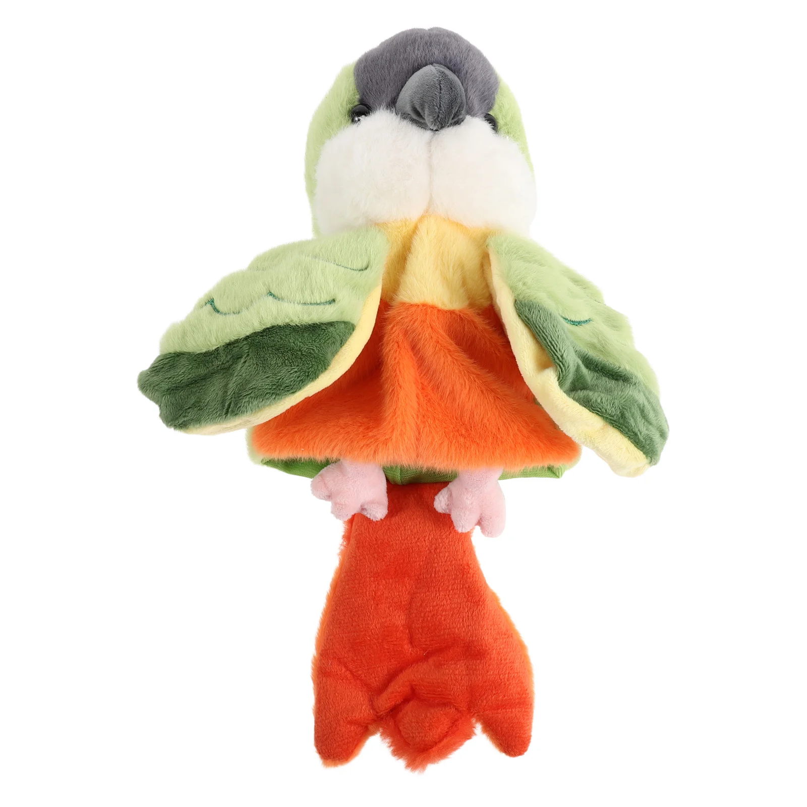 Colorful Parrot Hand Puppet Soft Fabric Bird Puppet for Role Play and Story Telling Ideal for Preschool Education 9 Inches