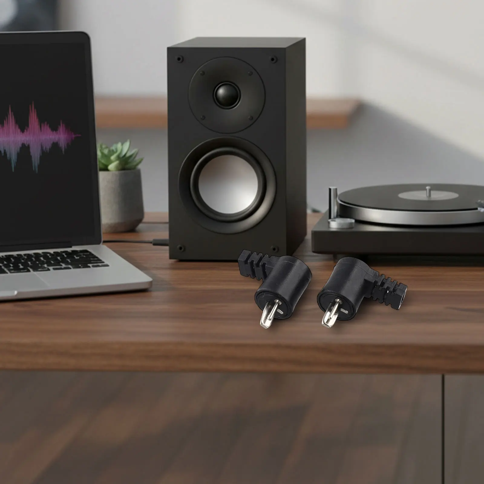 

2 Pin DIN Right Angle Speaker Cable Connector Pack of 2 Screw Terminal Design for Audio and HiFi Speaker Systems