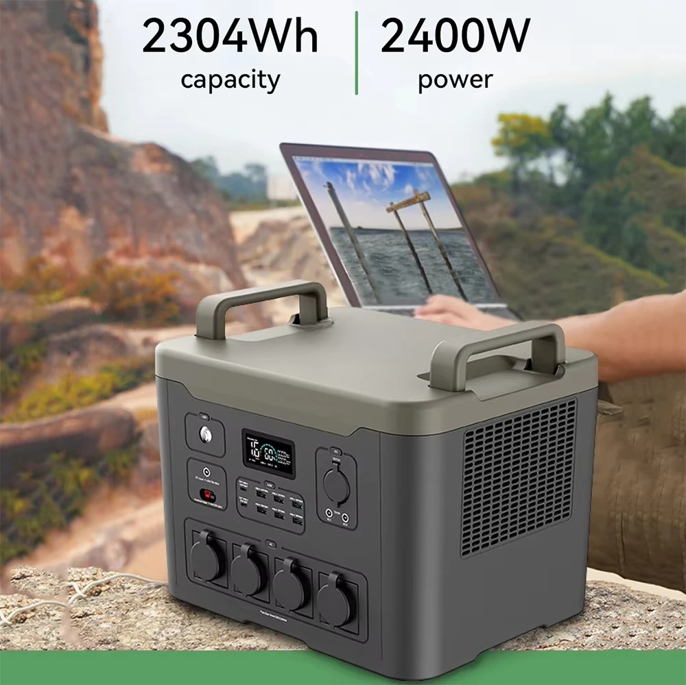 Lithium Battery Portable Power Station with MPPT Solar Generator AC/DC/Car Charge for Outdoor Camping Emergency