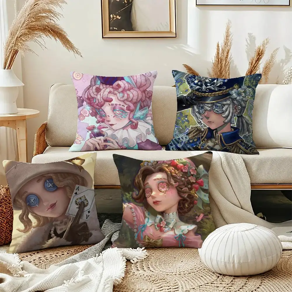 Dark Game Identity V Cushion Cover Short Plush Pillowcase, Washable Wrinkle Resistant Cover for Bedroom Gift