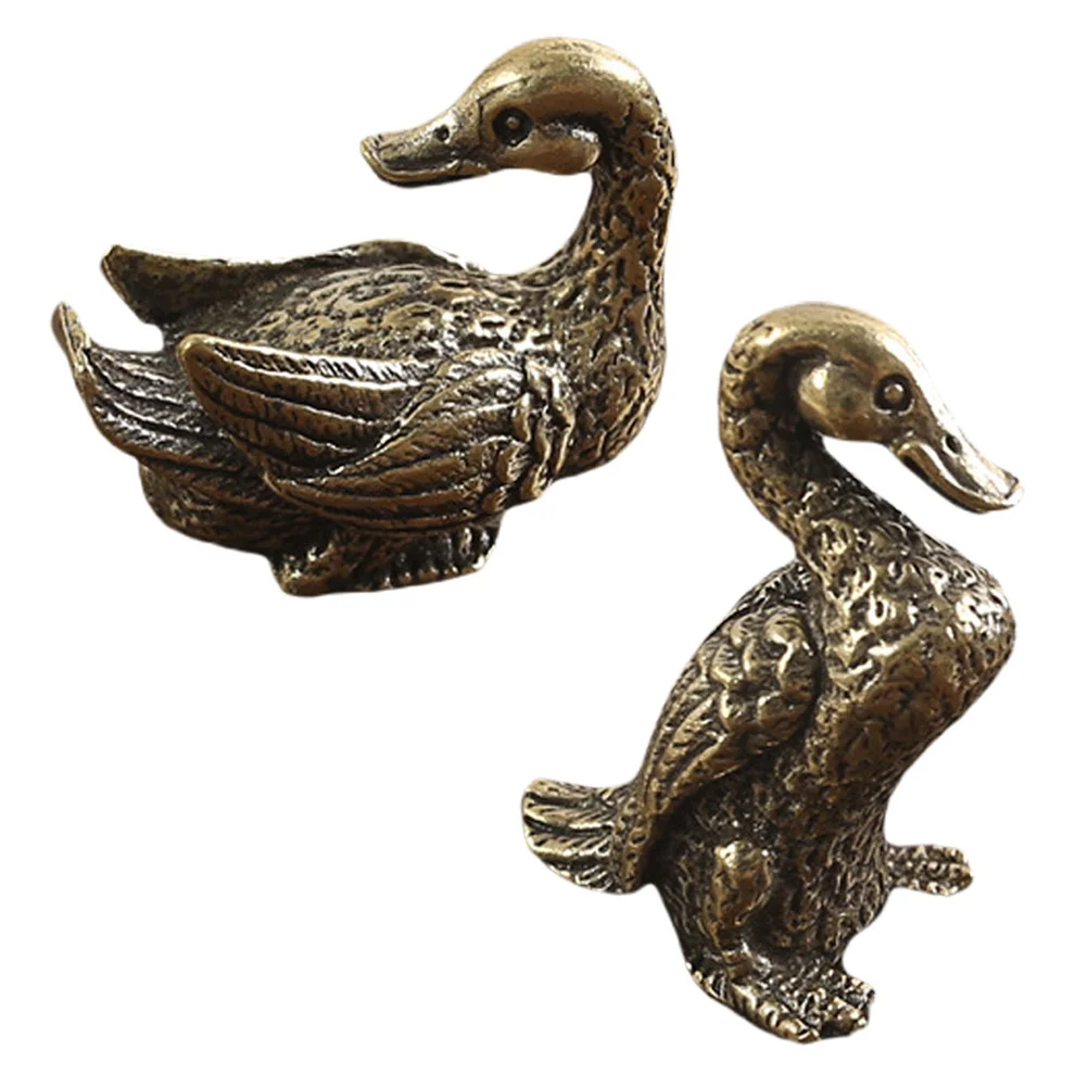 

1 Pair Duck Living Room Decor Ornament Vintage Brass Set Living Room Decor For Table Home Office Aesthetic