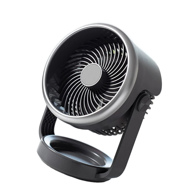 Ventilador circulador ar para quarto, configuração 4 velocidades, baixo ruído, 3600mAh, portátil, silencioso,