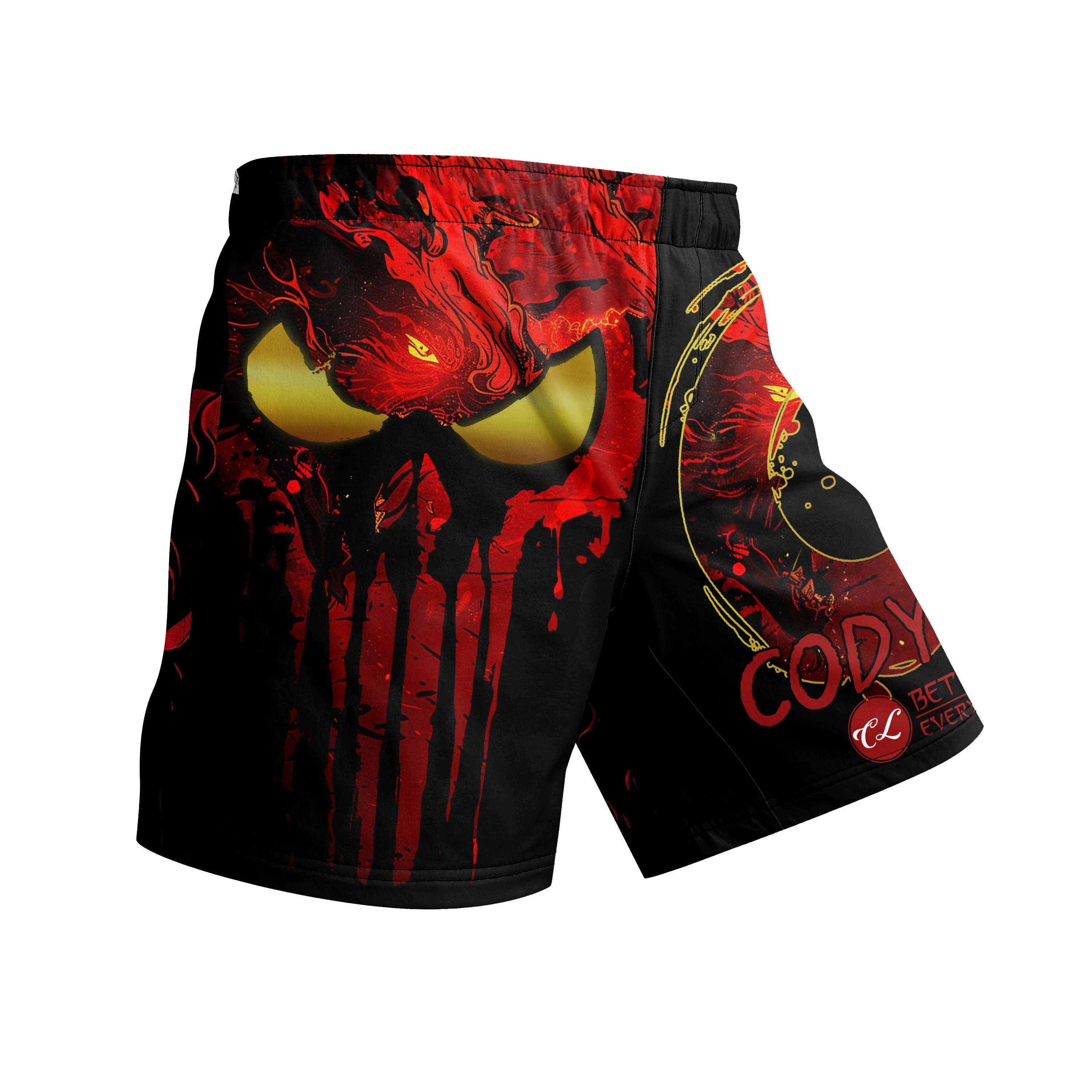 Nowe luzem spodenki bokserskie MMA dla mężczyzn Plus Size Rashguard Fight Quick Dry Fabric Muay Thai Boxing Shorts z gumkami