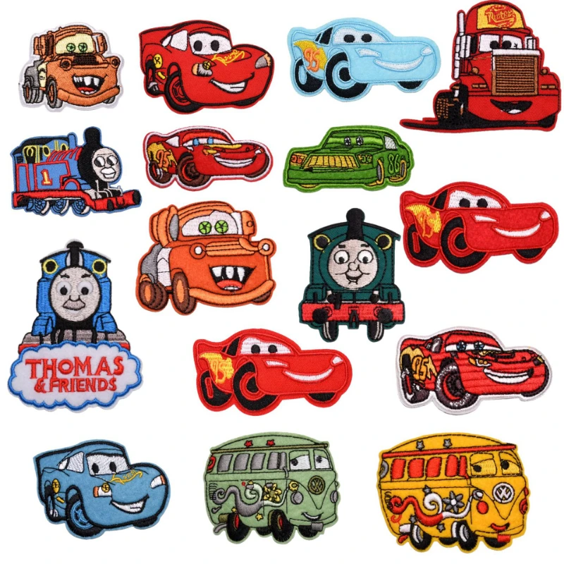 New Miniso Car Patches for Kids Diy Stickers Iron on Clothes  DIY Kids T shirt Iron on for Women Appliqued Embroidered Clothing