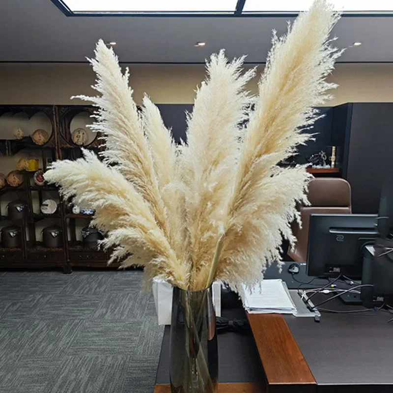 50-60cm Large Pampas Grass Decor Dried Floral Arrangement Wedding Bouquet Artificial Flower Home Christmas Boho Table Decoration