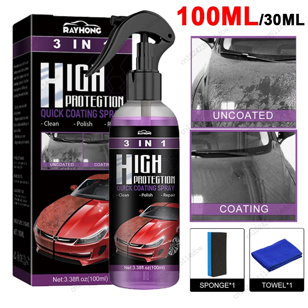 Car Ceramic Quick Coating Spray Nano Hydrophobic Body Polish Scratch Repair Remover Paint Protection Wax Spray Car Accessories