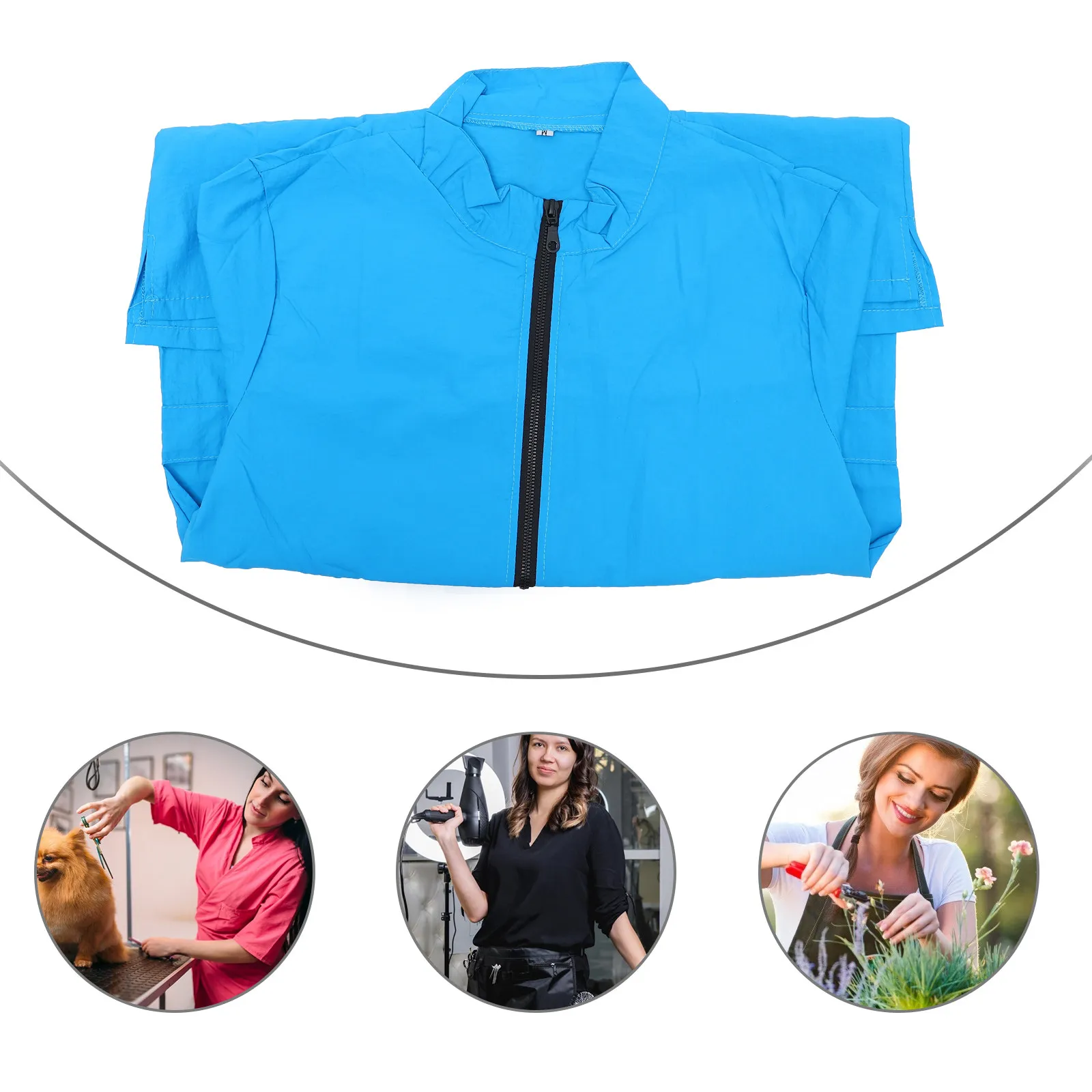 1Pcs Waterproof Pet Shop Work Uniform Grooming Apron Comfortable Nylon Pet Beautician Overalls for Hair Nail Cutting