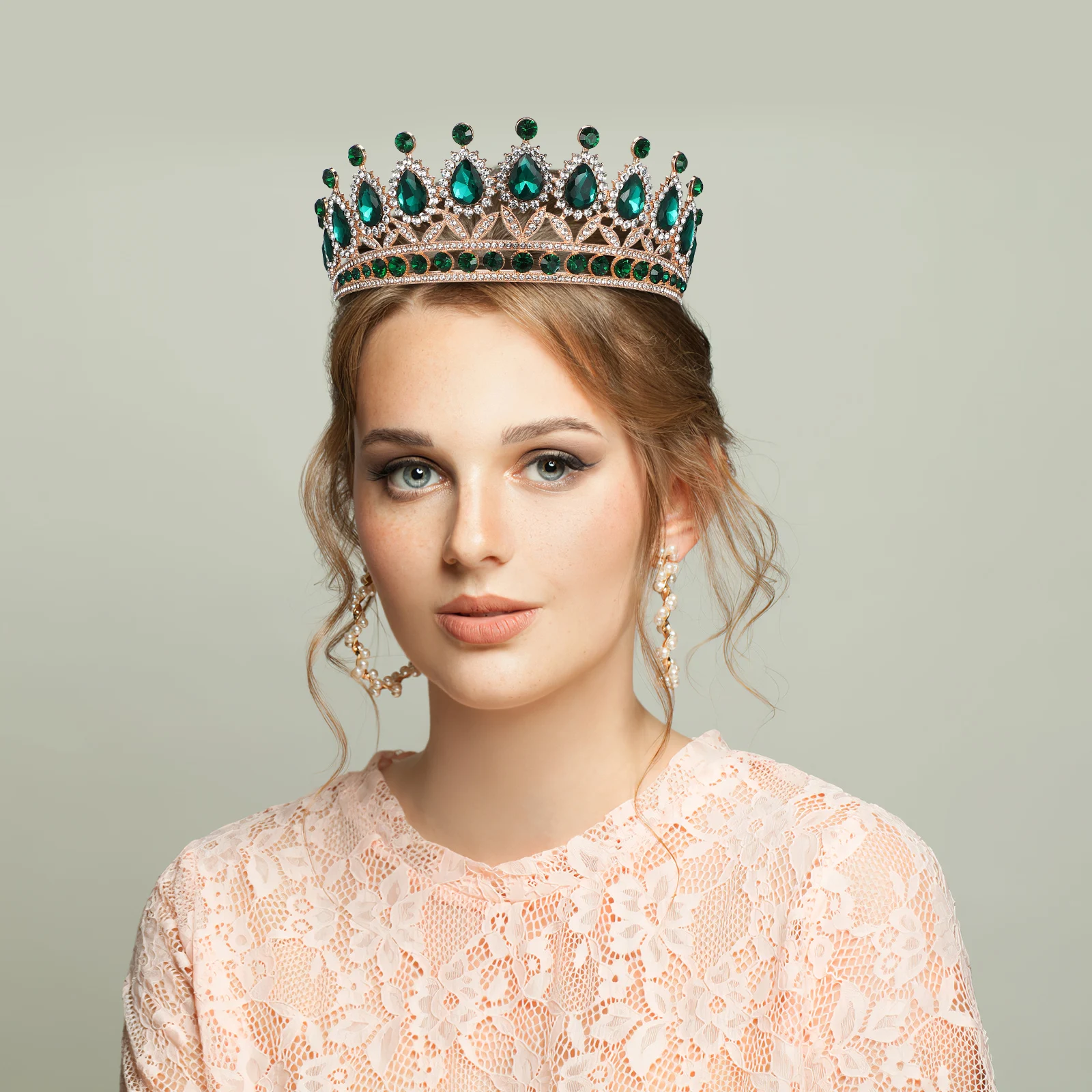 

Rhinestone Crowns Tiaras Zinc Alloy Women Costumes Drop Drill Tiara Homecoming Bridal Birthday Bachelorette Party Accessories