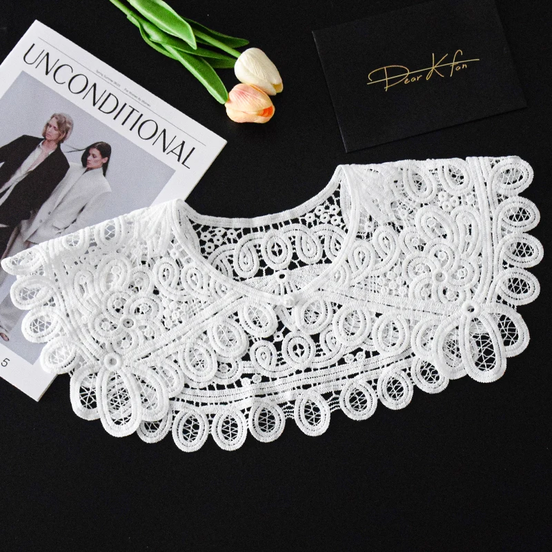 

Cloud shoulder lace shawl fake collar children's folding artifact versatile collar lace decorative collar hollowed out small sha