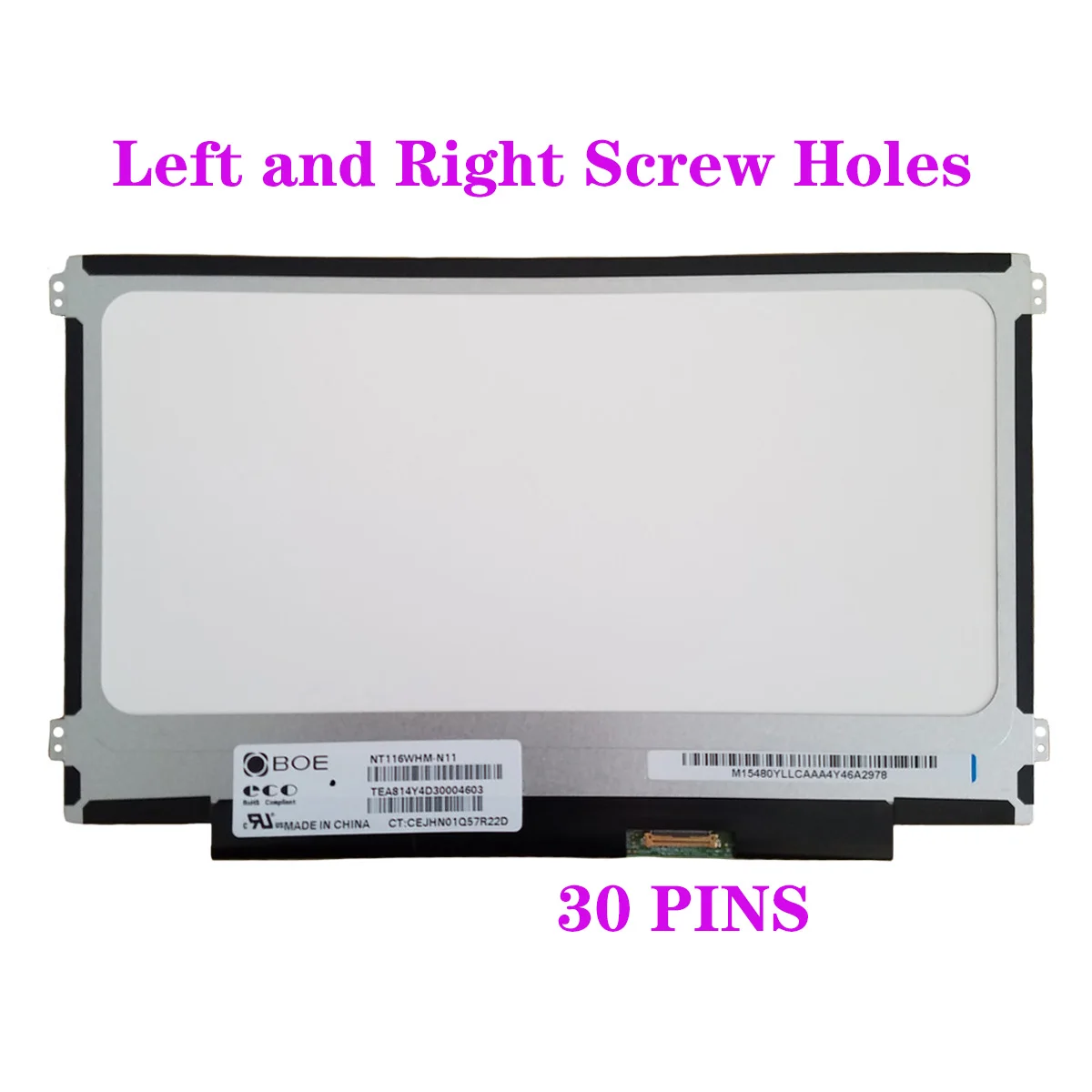 

11.6 Slim Notebook Panel NT116WHM-N11 M116NWR1 R7 B116XTN01.0 HW5A For HP CHROMEBOOK 7265NGW 11 G5 1366*768 LCD Screen 30 Pins