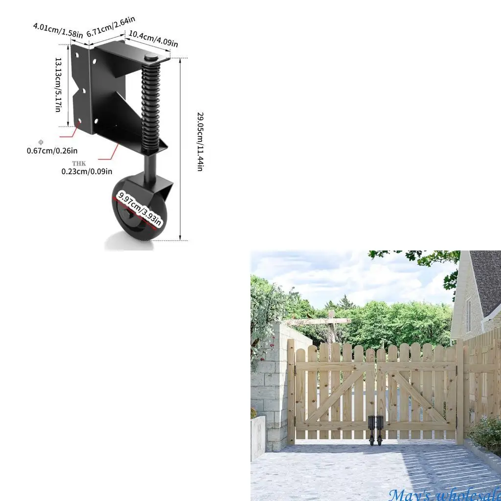 4inch Universals Gate Casters Replacement Spring Loaded Gate Wheel Home Gate Door Roller Slider Fence Door Hardware 448A