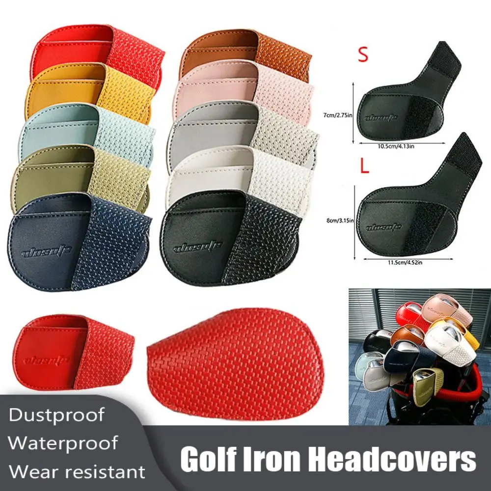

PU Leather Golf Iron Headcovers Golf Training Equipment Wear resistant Golf Club Head Cover Dustproof Waterproof
