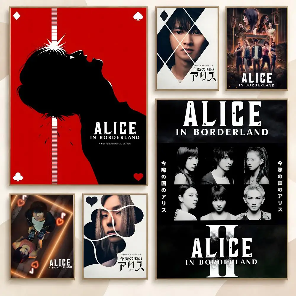 Alice in Borderland Classic Movie TV Series 80s 90s Poster Contemporary Wall Art Print for Bedroom & Living Room, Unframed