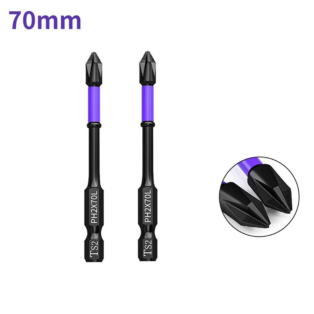 Magnetic D1 Anti-shock Batch Head High Hardness Non-Slip Impact Bits Cross 25/50/65/70/90/150mm Ph2 Screwdriver Set