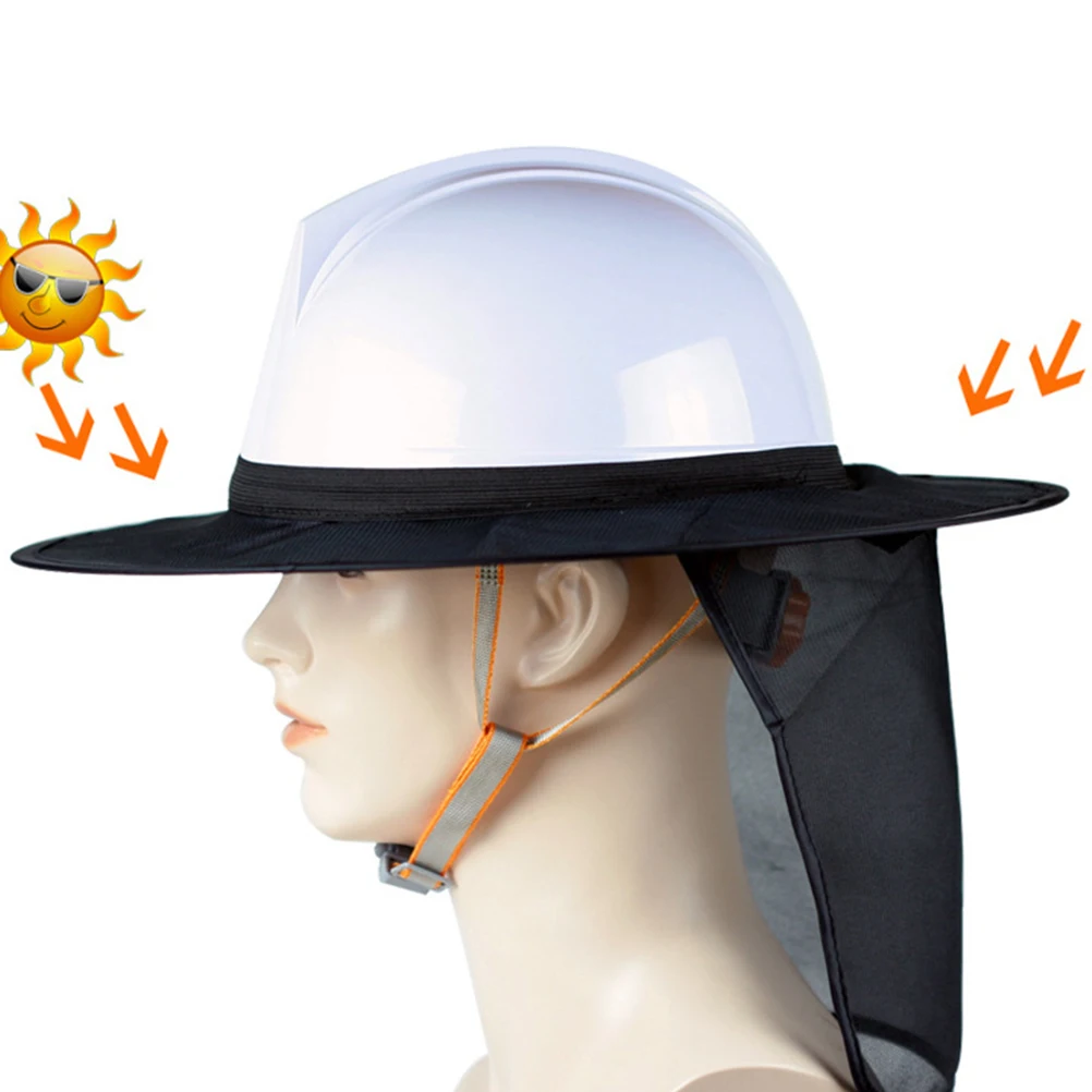 

High Visibility Mesh Reflective Sunshade Visor Cloth Full Brim Shield Black Accessories Portable Nape Protector