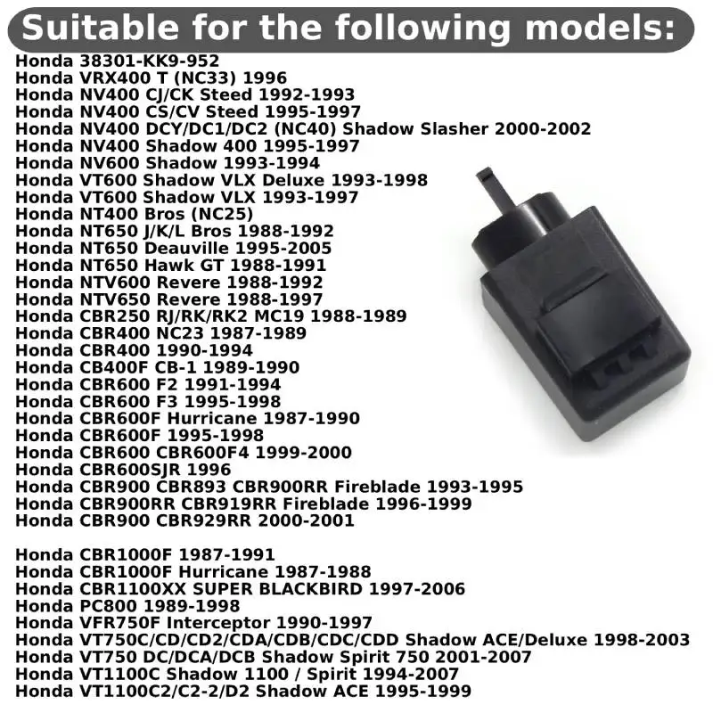CDI Ignition Unit Converter Switch ForHonda PS250 CB450SC VT1100T VTR250 VT1100C2 VT1100C3 VTX1300S NSS250/A/AS/S CMX450C VT500C