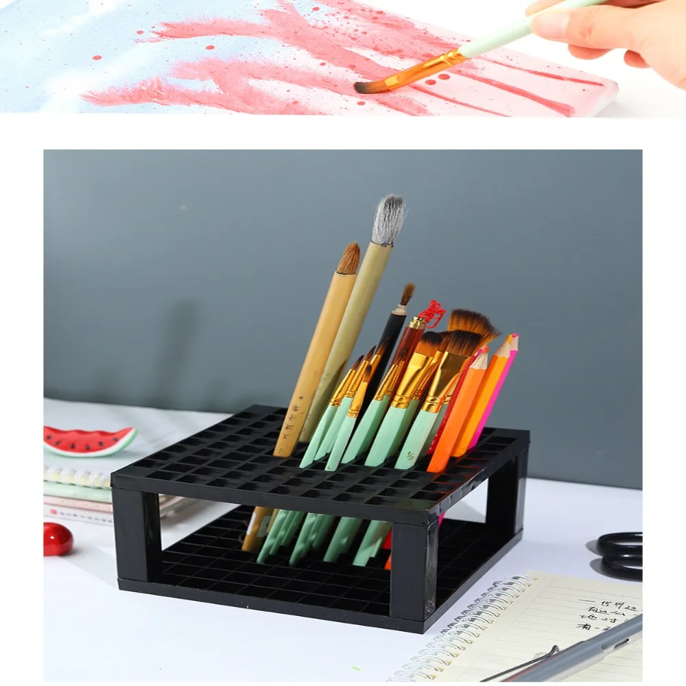 Art Artists Rack Storage Box Stationery Organizer Painting Brush Storage Paint Brush Holder Pen Holder Pencil Stand