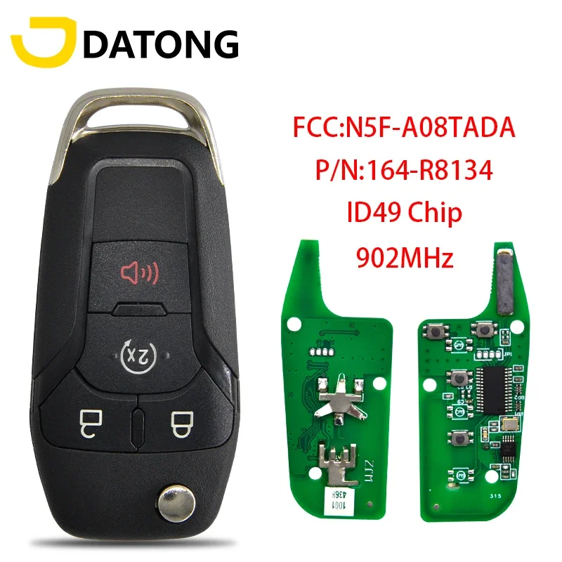 

Datong World Car Remote Control Key Fit For Ford Fusion Raptor Ranger F150 F250 F350 F450 F550 ID49Chip 902MHz N5F-A08TDA HU101