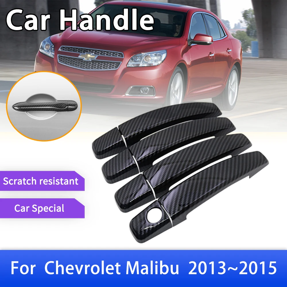 

for Chevrolet Holden Malibu 8 Gen 2013 2014 2015 Accessories Carbon Fiber Door Handle Cover Car Creative Protective Stickers