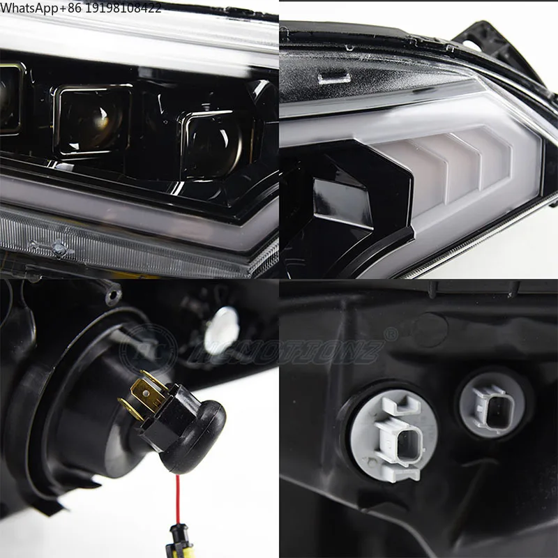 HCMOTIONZ Factory LED Head Lights High Quality Assembly DRL Normal 2013-2020 Front Light for Honda FIT/JAZZ