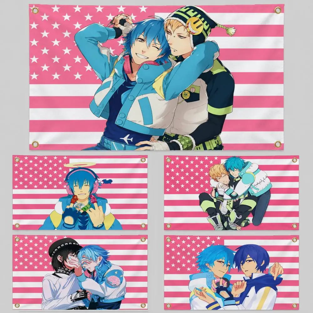 Game DRAMAtical Murder DMMD Aoba Noiz Flags Wall Hanging Background Flag Wall Decor Banners for Outdoor Bedroom Dorm Room Decor