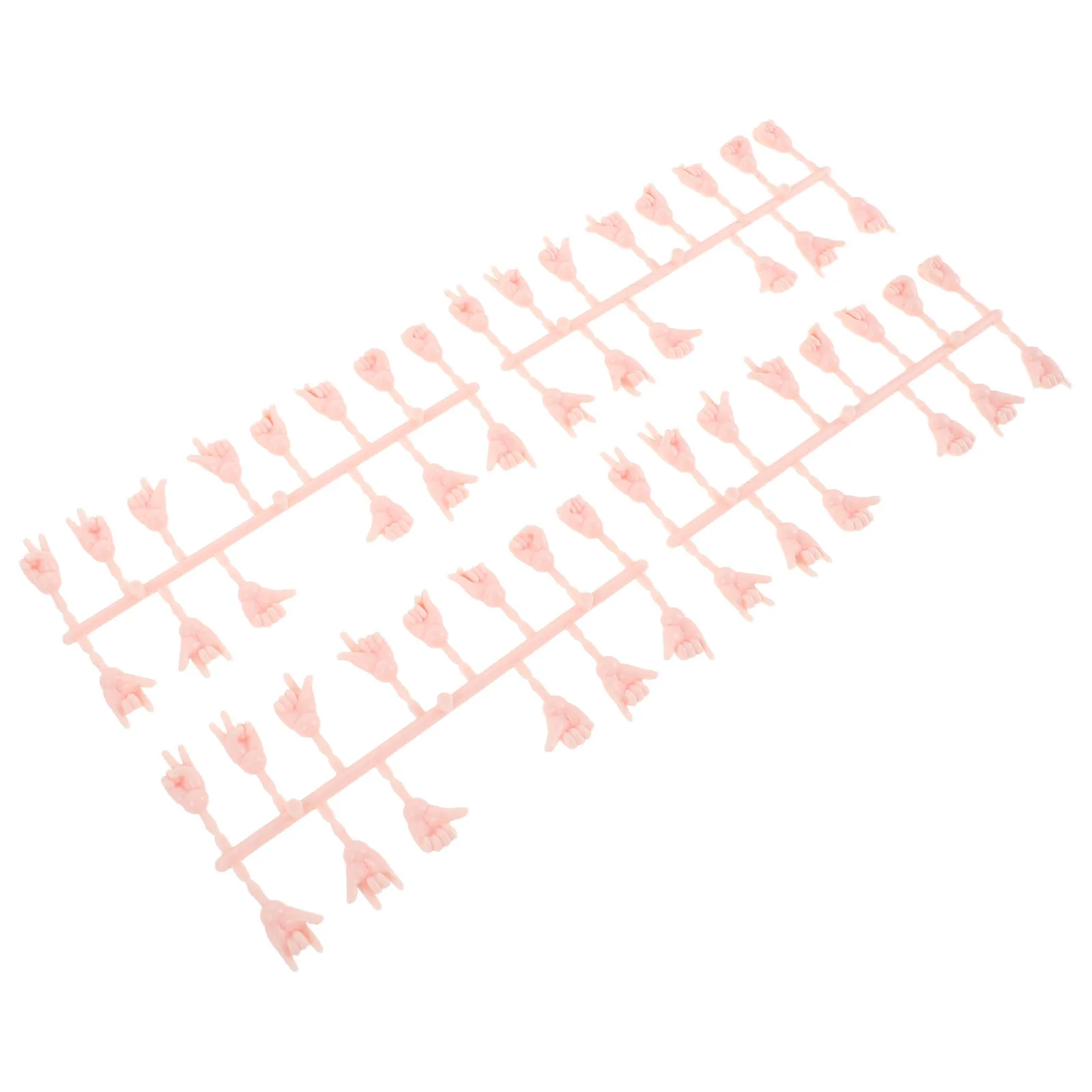 4Sets Mini Handen Kleine Onderdelen Realistische Plastic Hand Props voor Marionet Maken DIY Miniatuur Hand Vervangingen Nep Handen