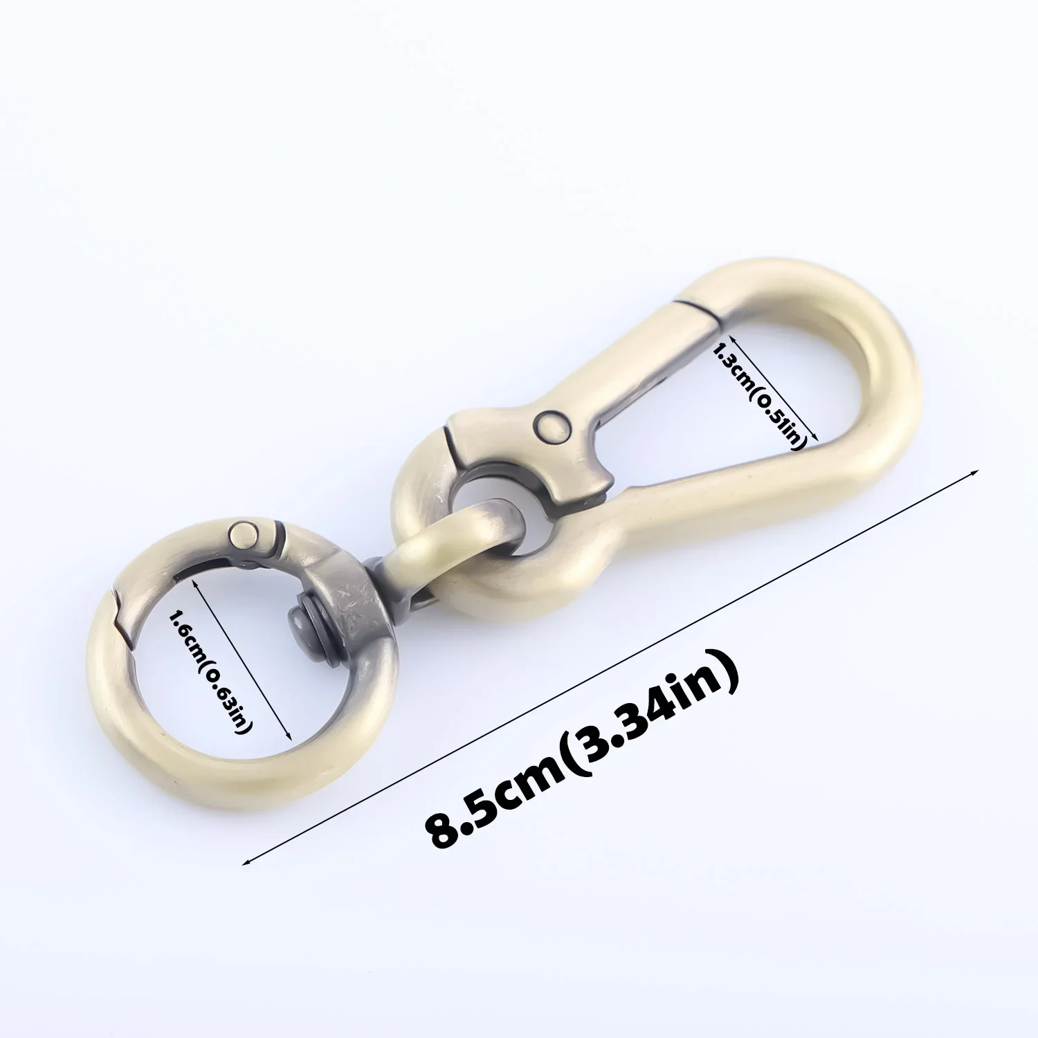 2 قطعة مشبك خطافات زنبركية معدنية، سلسلة مفاتيح مفاتيح السيارة، أبازيم دوارة زنبركية لمفاتيح الحقائب #3