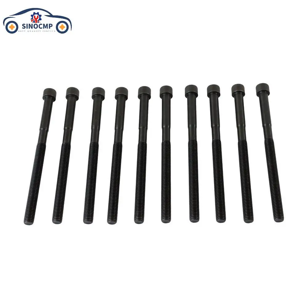 

22321-2B700 SINOCMP 10PCS Engine Cylinder Head Bolts Set For 2009-2020 Hyundai Kia G4FD 1.6L Nuts Bolts Automobiles Wear Parts