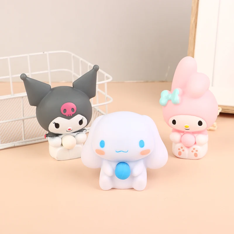 Anime Sanrio Decompression Toy Kuromi Cinnamoroll My Melody Stress Relief Sfot Hand Pinch Toy Healing Cartoon Student Gifts