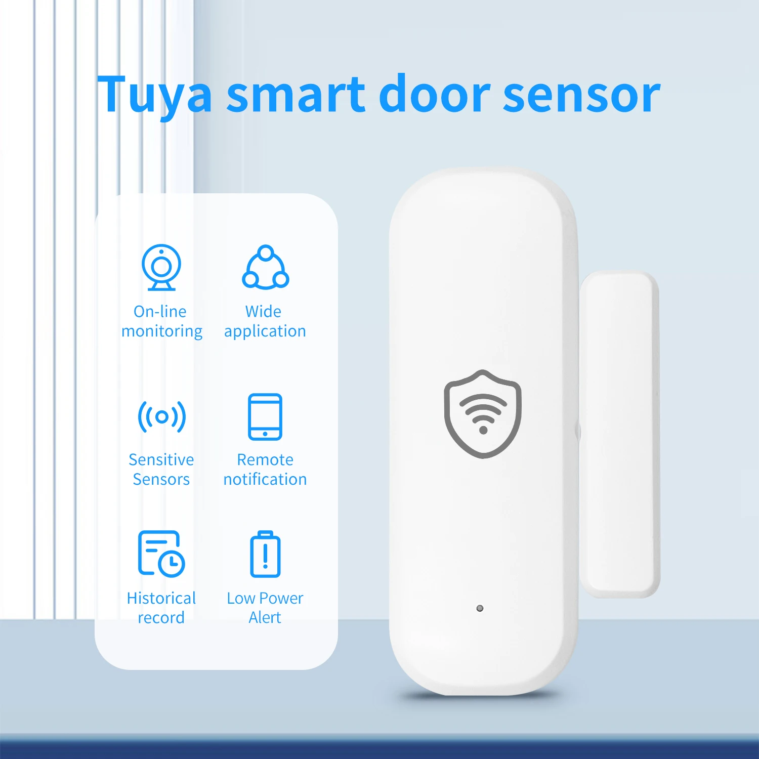 Tuya WiFi Zigbee Door And Window Sensor Wireless Detector Security Protection Smart Life App Control Supports Alexa And Google