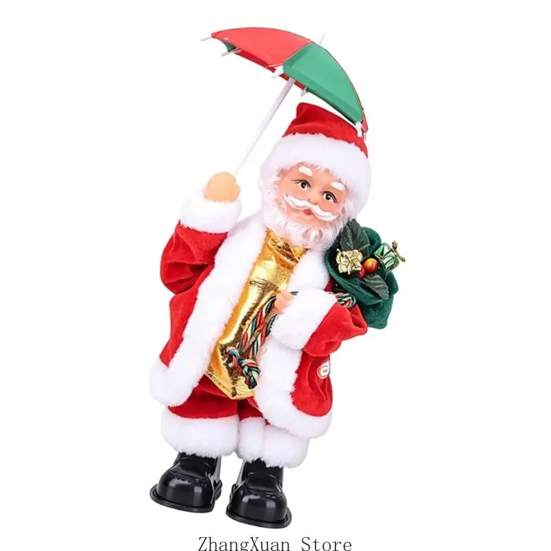 Animierte Weihnachtsmannfigur für Schreibtische, Regale und Theken 3XUF – Detail 4