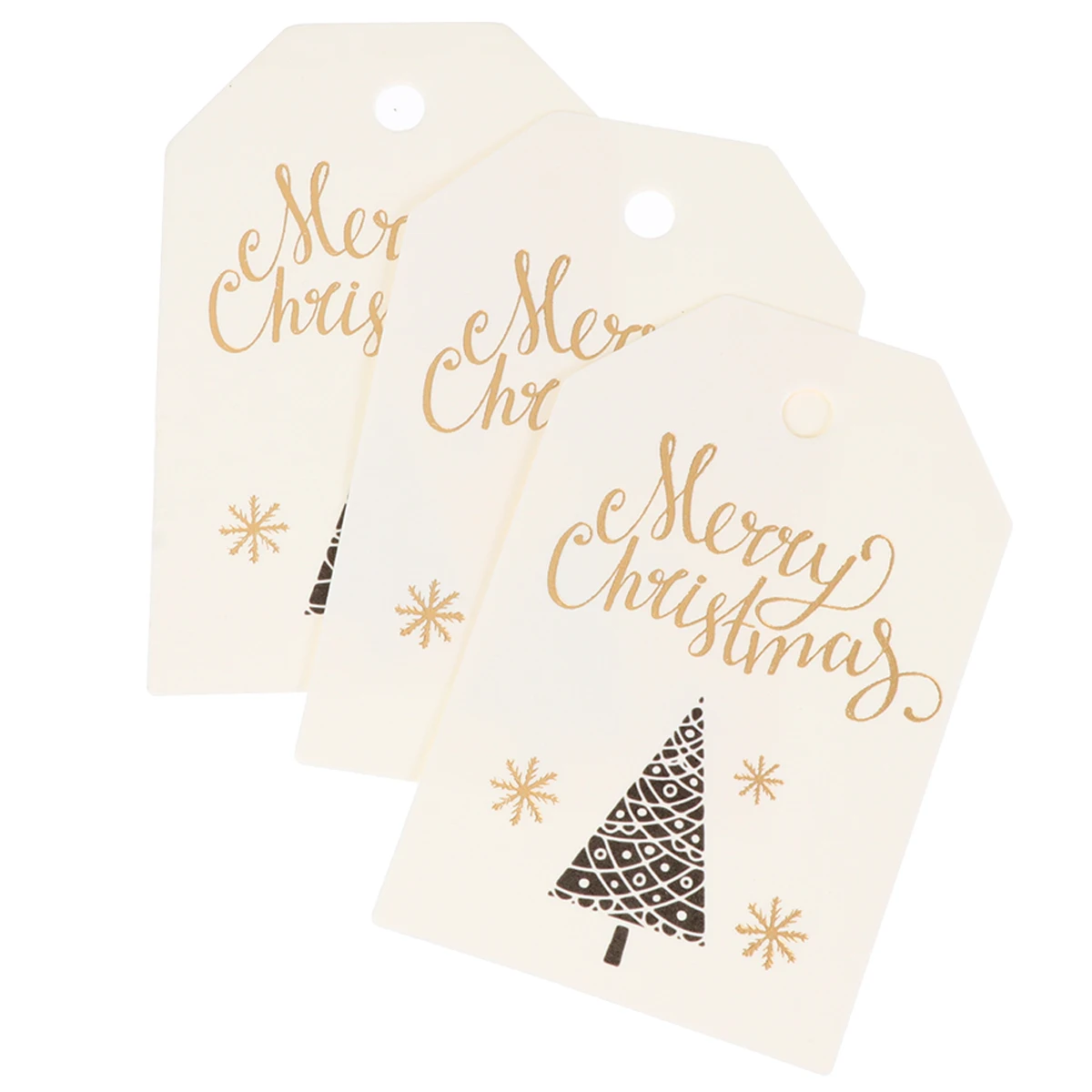 

100 Pcs Christmas Tree Bookmark Card Cardstock Bookmarks Present Tags Labels for Gifts Bronzing