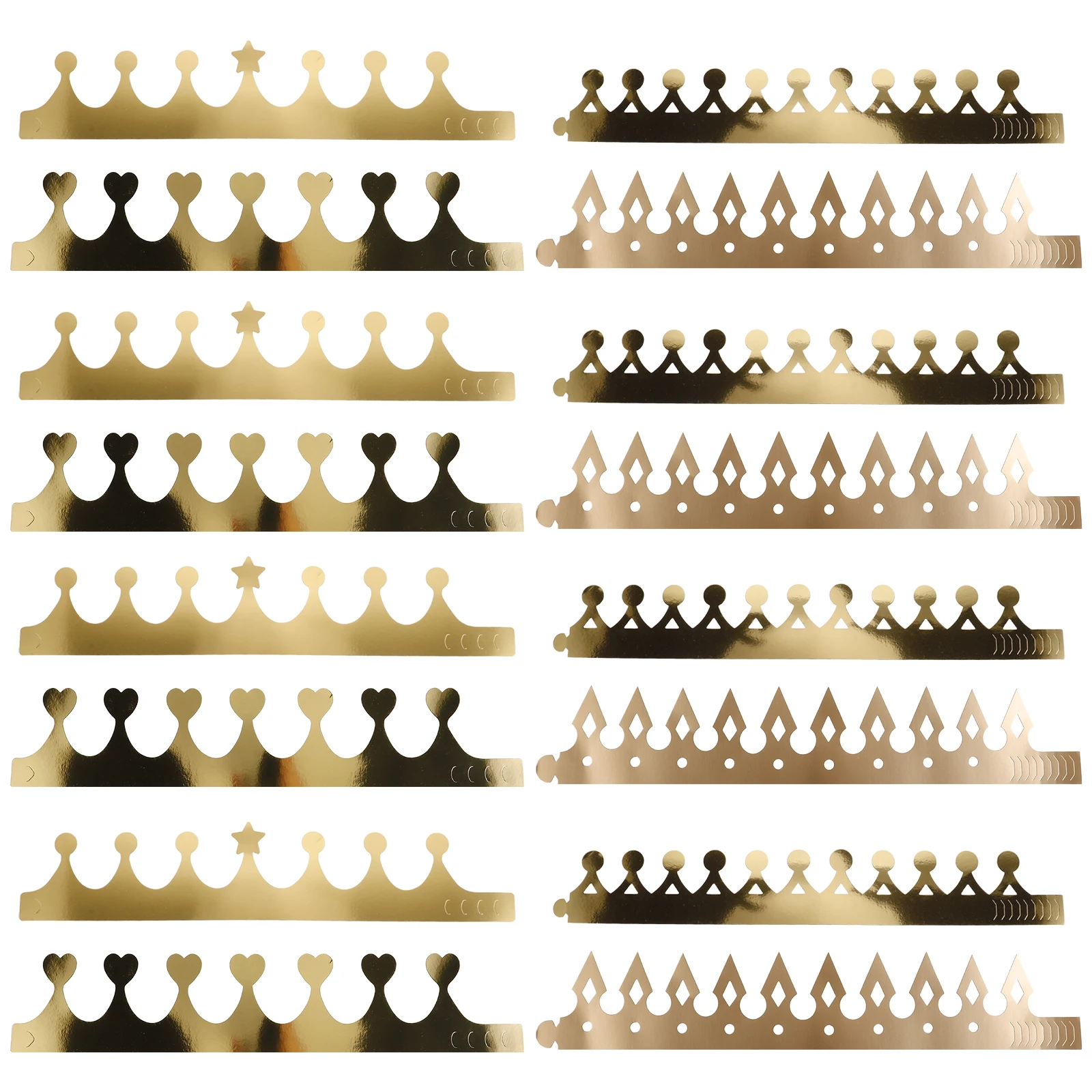 

40pcs Paper Crown Kids King Crowns Party Hats Bulk Supplies Birthday Crowns For Classroom Happy Birthday Decorations