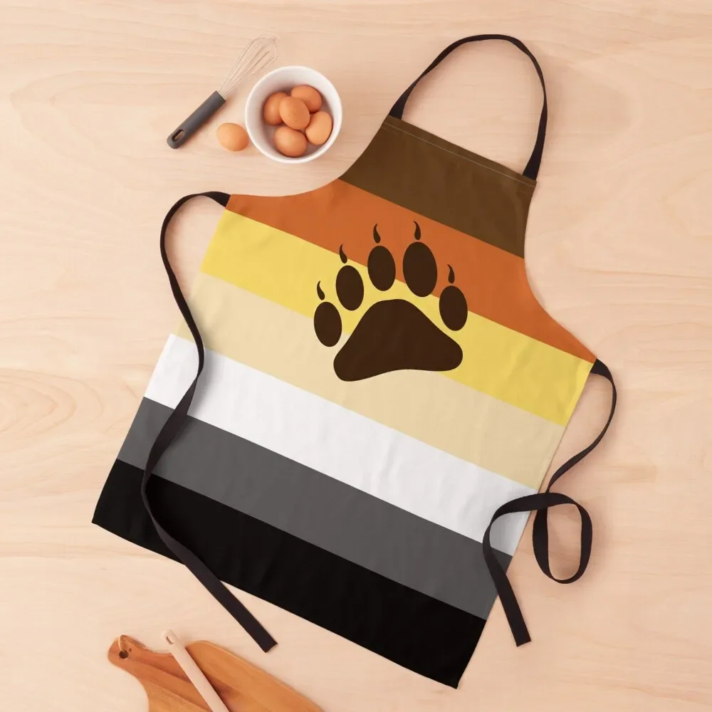 

Bear Paw Flag Apron restaurant accessories Kitchen Apras For Women man chef uniform Apron