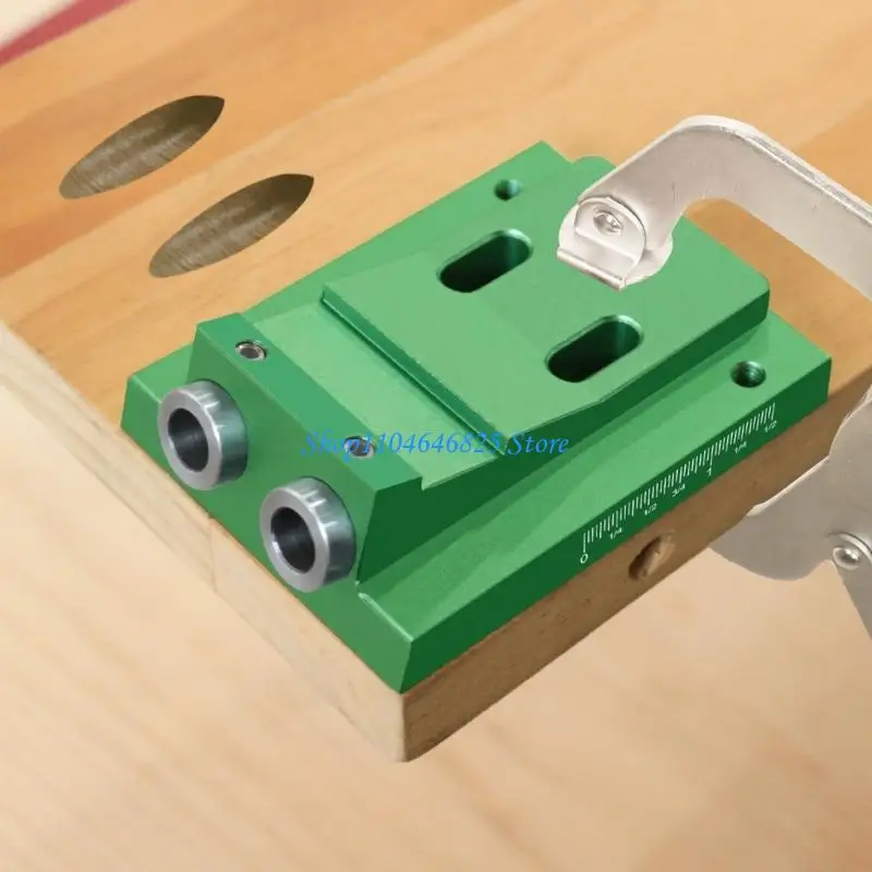 Adjustable Pocket Hole Jig 15Degree Locator with Screws Wrench Plugs for Precise Woodworking Projects