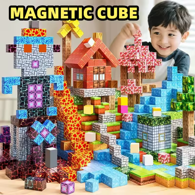 Blocos de Construção Magnéticos Meu Mundo Cubo Magnético