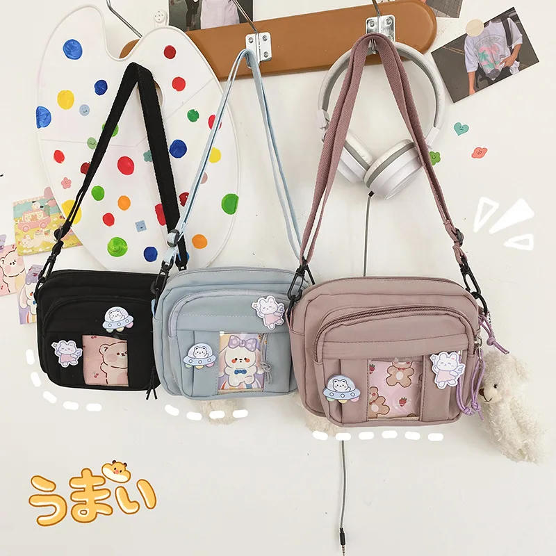جديد Kawaii حقيبة الفتيات 2024 جديد JK حقيبة شفافة حقيبة كروس صغيرة للنساء المحافظ وحقائب اليد حقيبة كتف Itabag Bolso