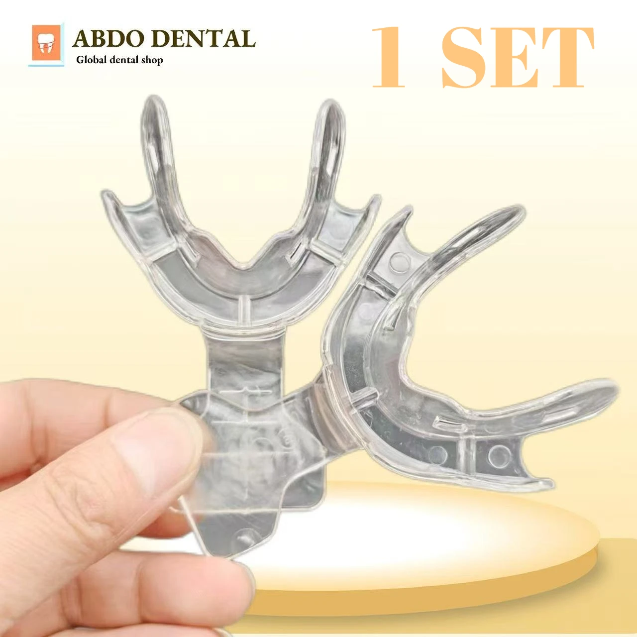 

Dental small+Large Impression FCB Trays Plastic Frame Cut Back Impression Trays Edentulous Jaw Stress Free Autoclaved