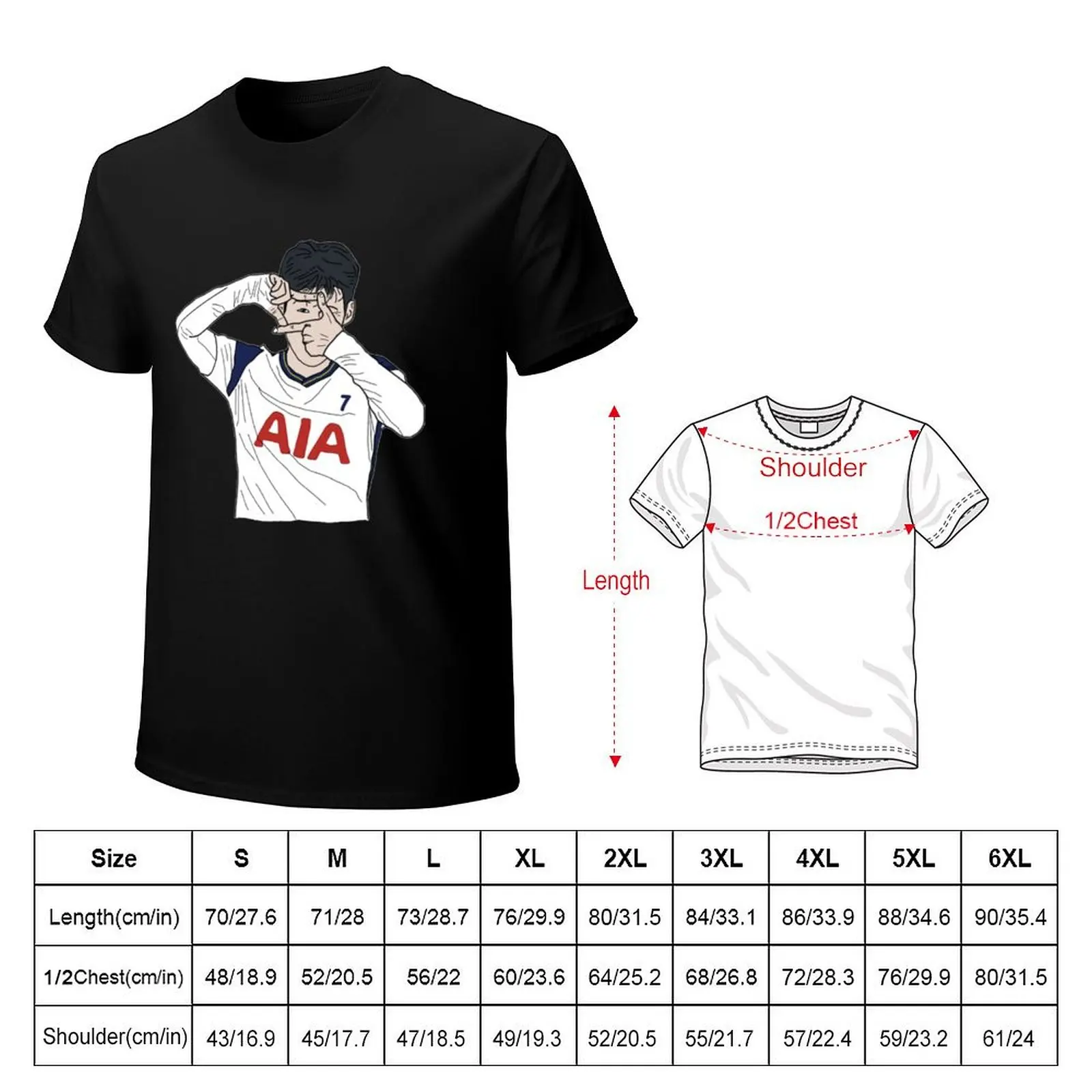 Heung-Min Son Photographic Print T-Shirt Trendy Casual Short Sleeve Shirt