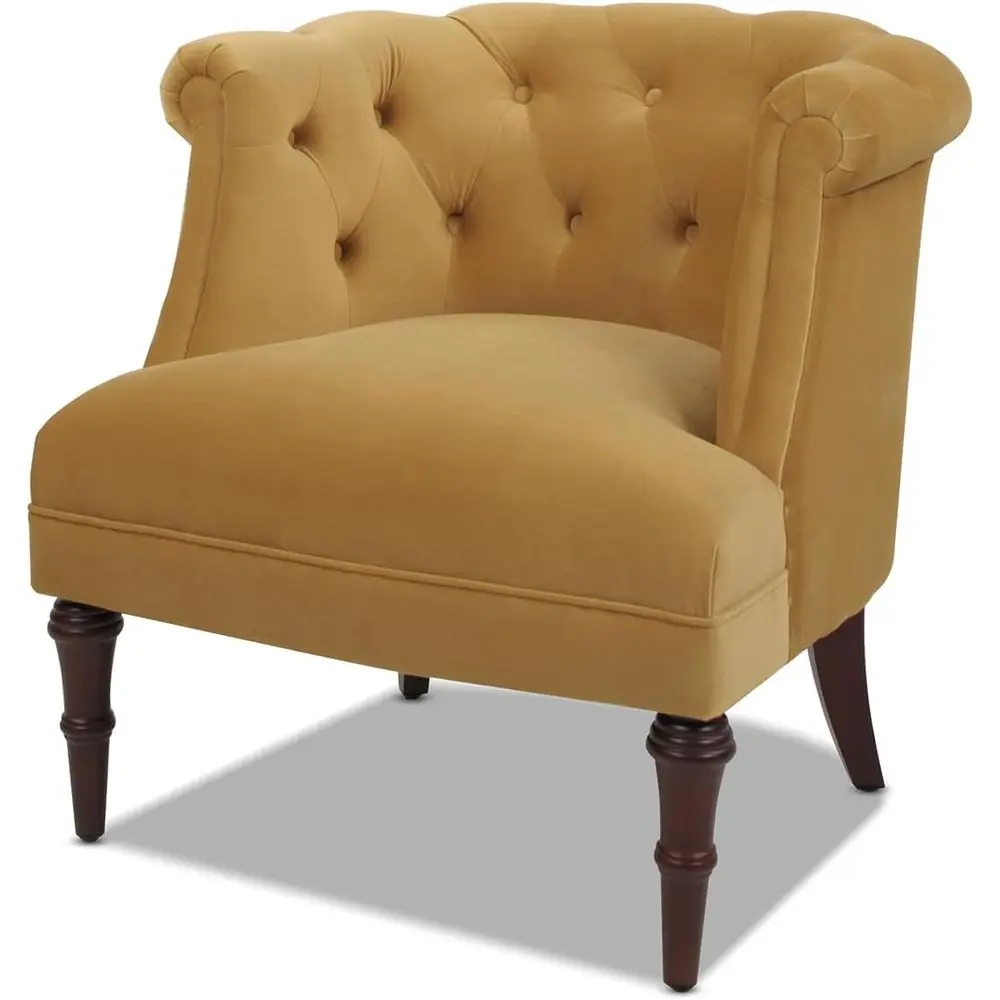 Elegant Katherine Velvet-Tufted Accent Chair for Living Room