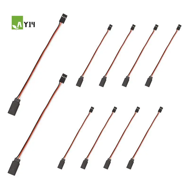 AY14 -10Pcs 150Mm Servo Extension Lead Wire JR Cable 3Pin Male To Female For RC Car