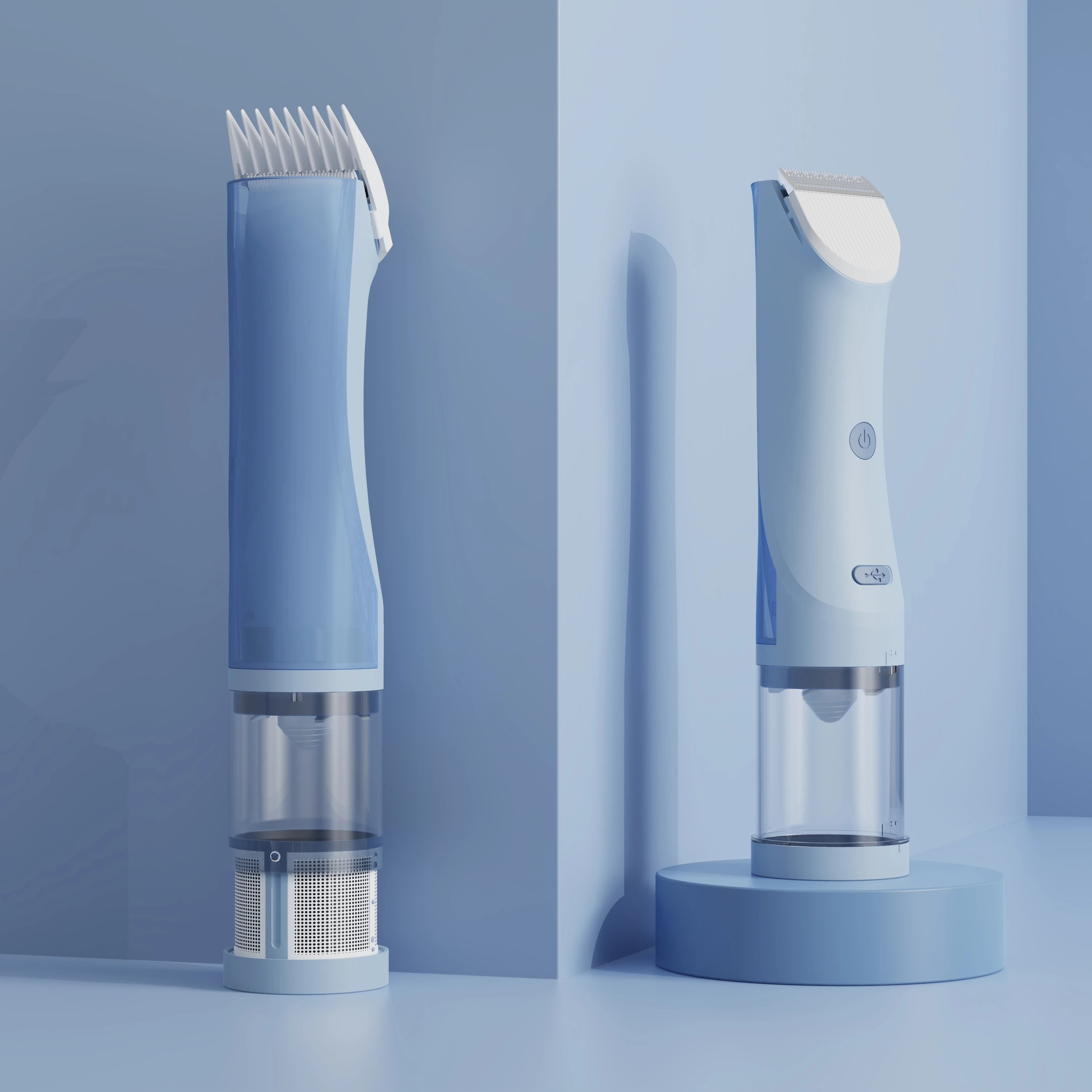 

New design super power Waterproof Cordless Electric pet grooming clipper vacuum hair trimmer