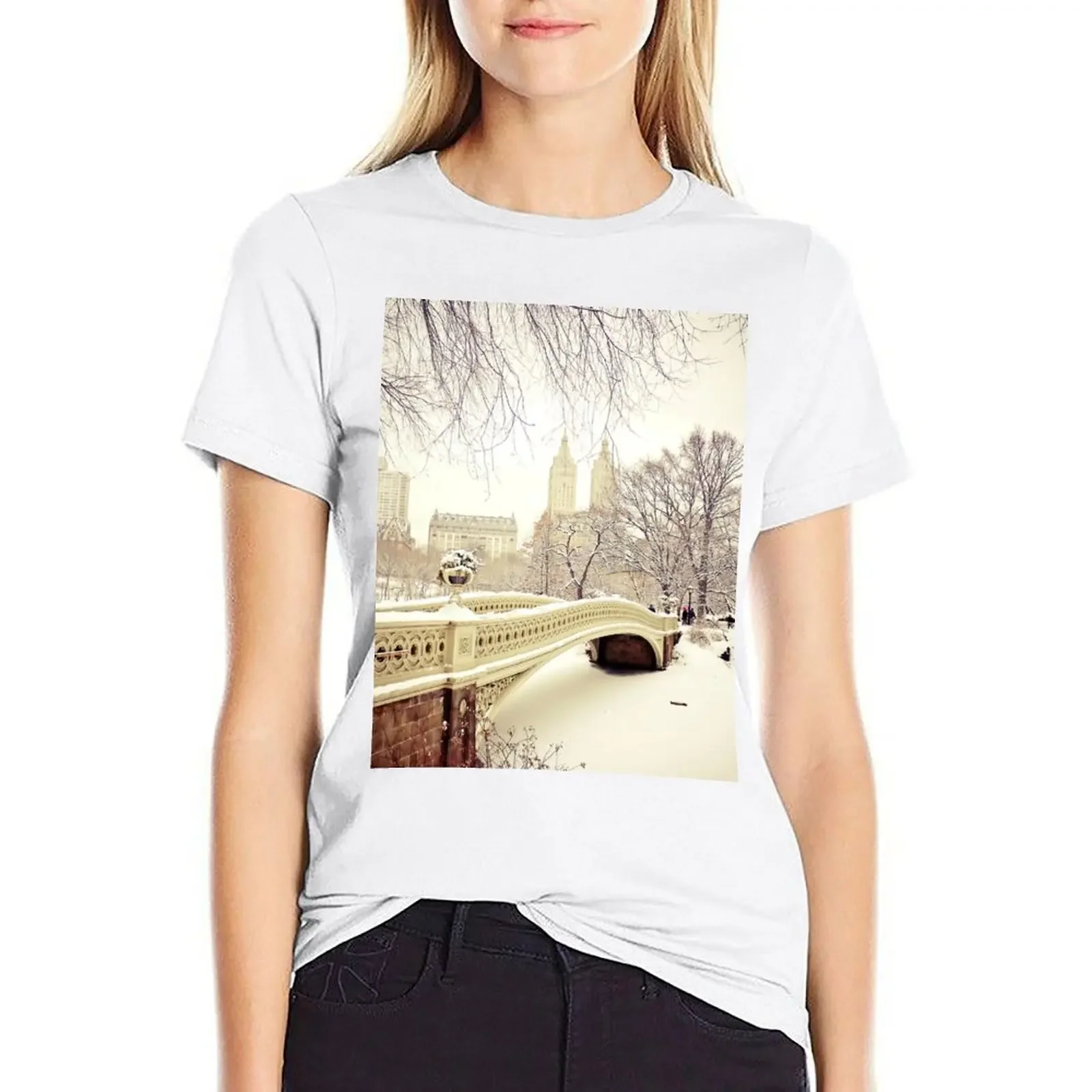 

Winter in Central Park T-shirt animal print shirt for girls graphics funny t shirts for Women