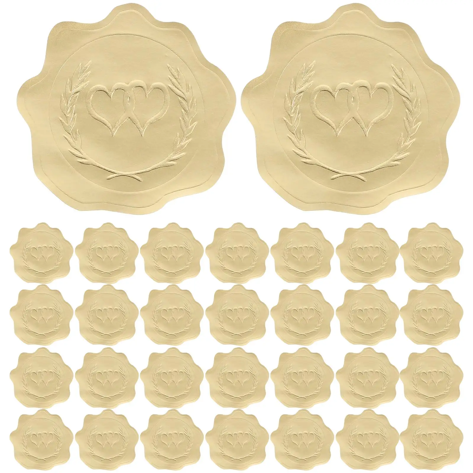 

5 Sheets PVC Gift Tag Stickers Labels Edging Sealing Packaging Decorative Round Envelope Seal Self Adhesive Wedding Creative