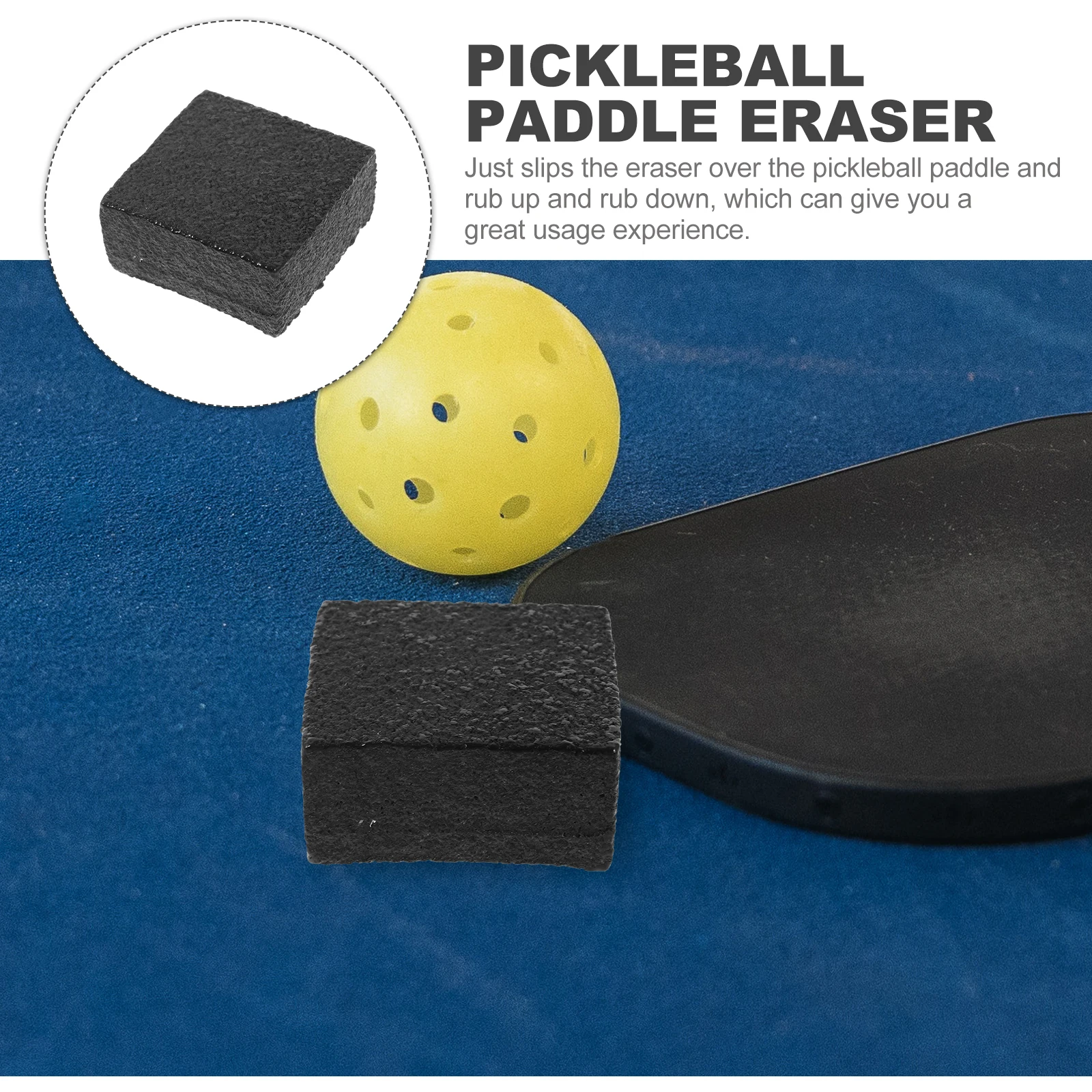 

Rubber Hole Paddle Eraser Hole Ball Eraser Portable Dirt Remove Convenient Outdoor Toy Square Shape