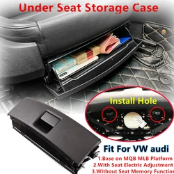 Under Seat Storage Box Organizer Case Tray For Audi A3 8V 8Y A4 B8 A5 A6 Q3 Q5 For VW Magotan Tiguan Accessories