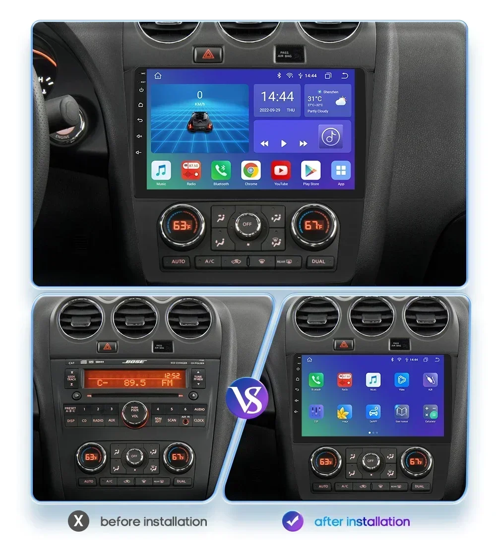 Android Car Multimedia Radio for Nissan Teana Altima 2008-2012 Carplay Autoradio Android Auto Stereo GPS 7862 Screen Player WIFI